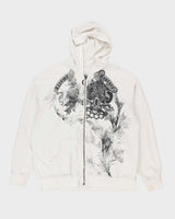 Vintage Y2K Xtreme Couture Gothic Print Zip Up Hoodie - XL