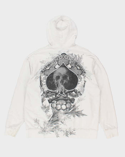 Vintage Y2K Xtreme Couture Gothic Print Zip Up Hoodie - XL