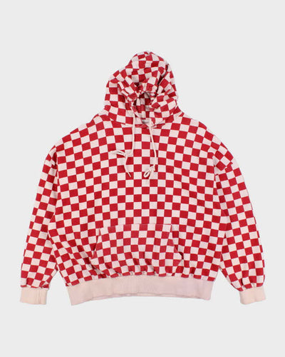 Vintage Y2K Checked Oversized Hoodie - XL