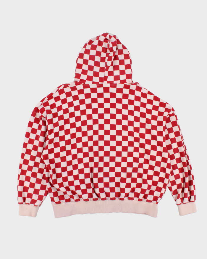 Vintage Y2K Checked Oversized Hoodie - XL
