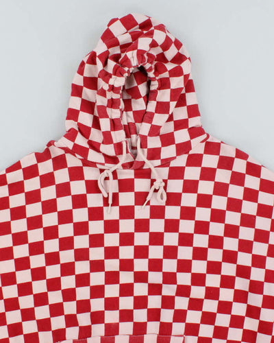 Vintage Y2K Checked Oversized Hoodie - XL