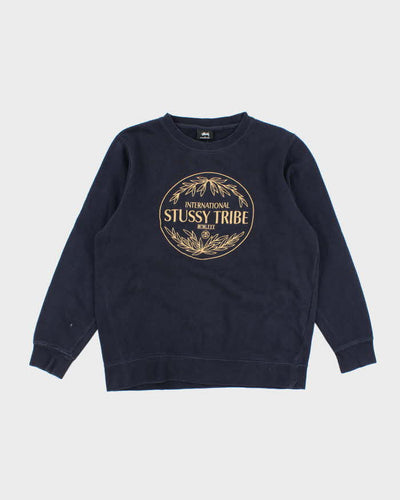 Vintage 2000's Stussy Tribe Embroidered Logo Sweatshirt - M
