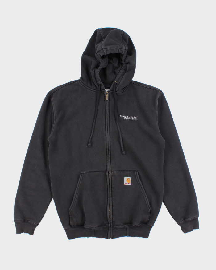 Vintage 2000's Carhartt Embroidered Oversized Zip Up Hoodie - S