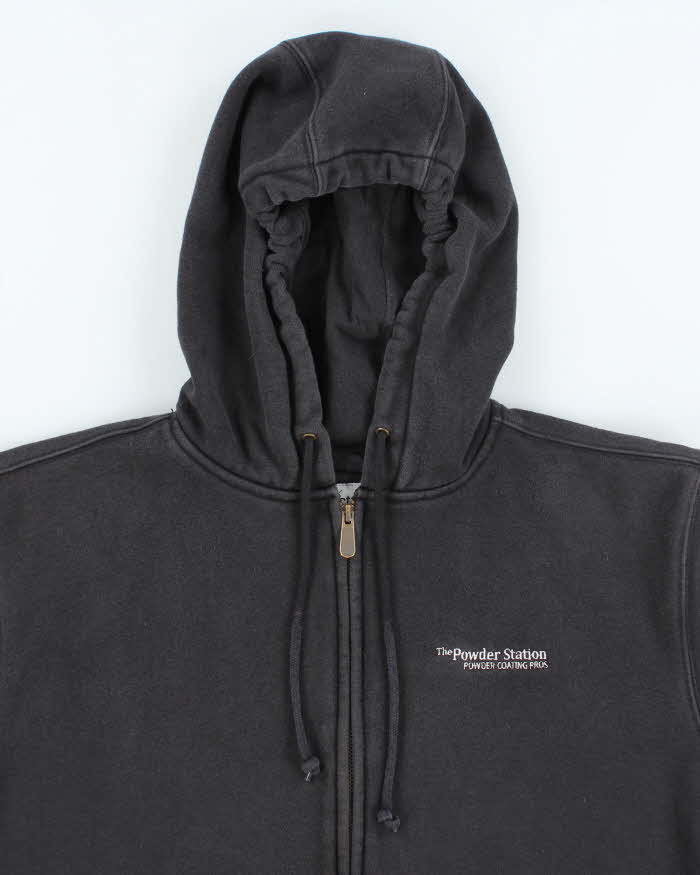 Vintage 2000's Carhartt Embroidered Oversized Zip Up Hoodie - S