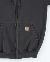 Vintage 2000's Carhartt Embroidered Oversized Zip Up Hoodie - S