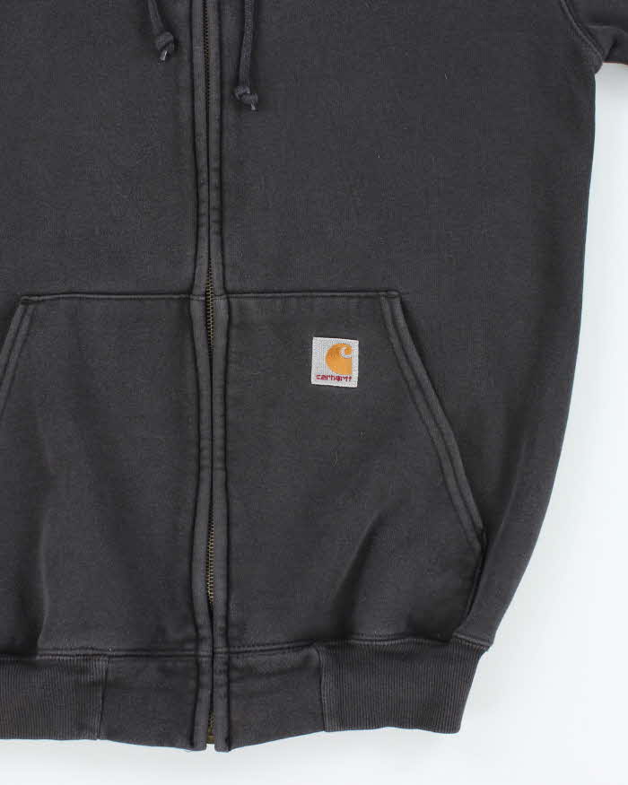 Vintage 2000's Carhartt Embroidered Oversized Zip Up Hoodie - S