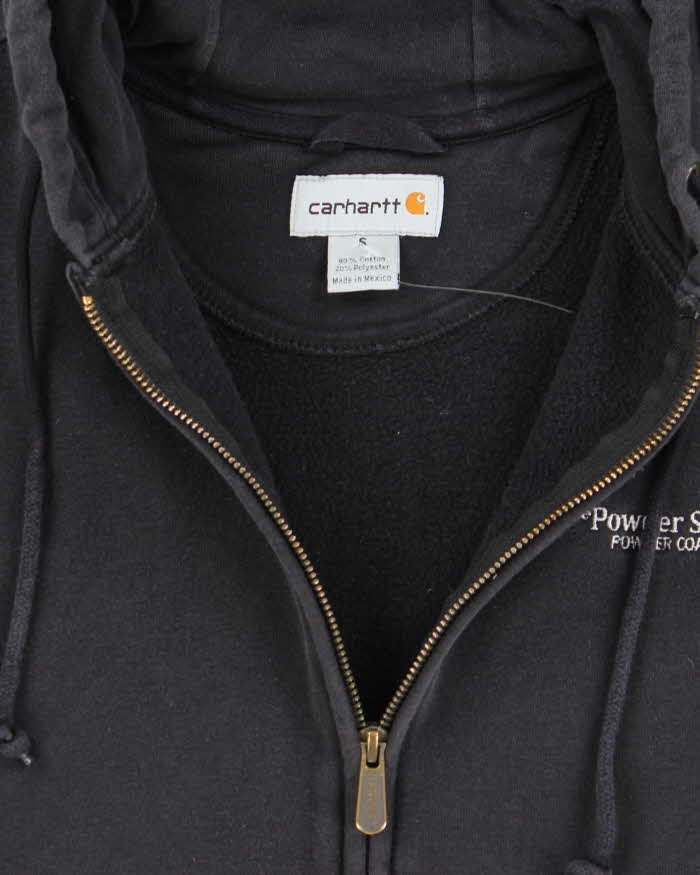 Vintage 2000's Carhartt Embroidered Oversized Zip Up Hoodie - S