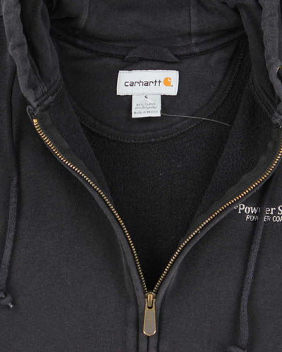 Vintage 2000's Carhartt Embroidered Oversized Zip Up Hoodie - S