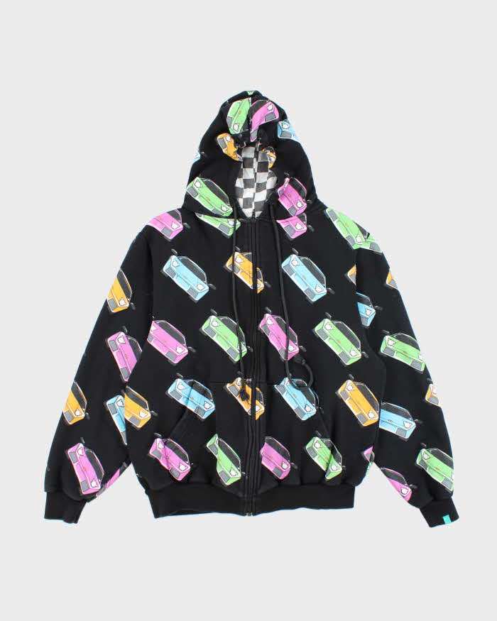 Vintage 2000's New York's Lottery All Over Print Hoodie - L
