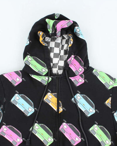 Vintage 2000's New York's Lottery All Over Print Hoodie - L
