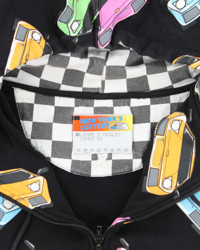 Vintage 2000's New York's Lottery All Over Print Hoodie - L