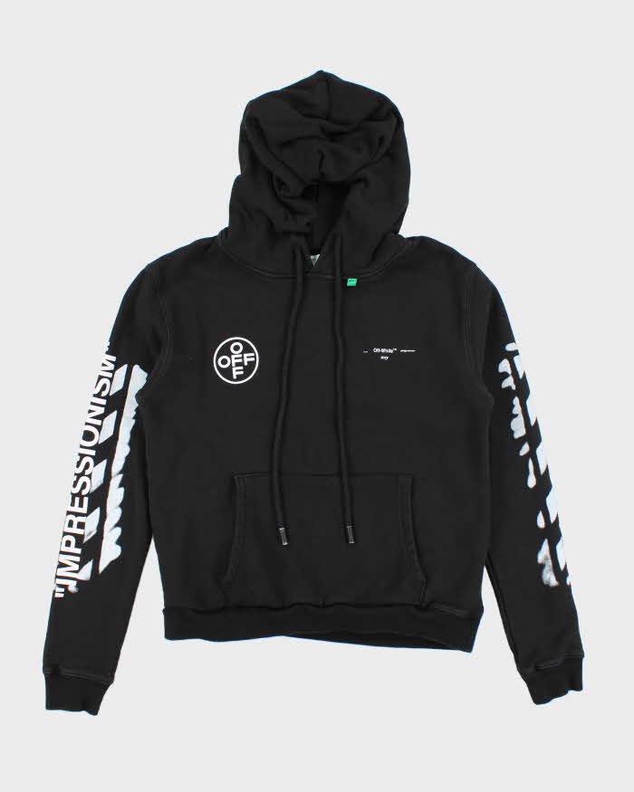 Vintage Off White Main Logo Graphic Print Hoodie - XS
