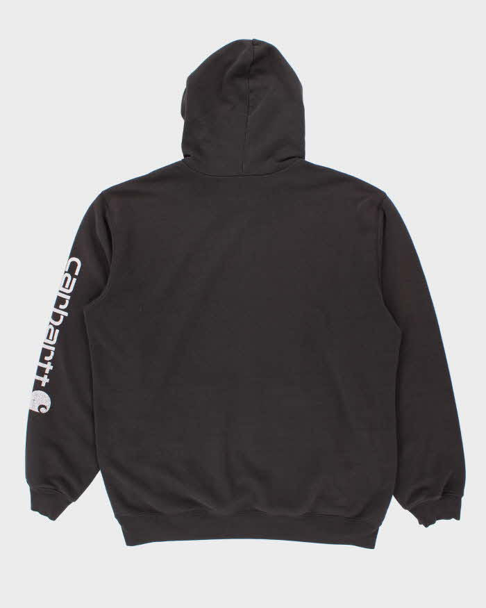 Vintage 90's Carhartt Oversized Sleeve Spell Out Hoodie - XL