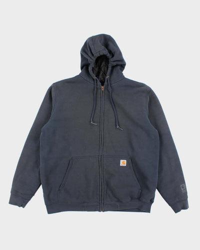 Vintage 2000's Carhartt Heavyweight Navy Zip Up Hoodie - L