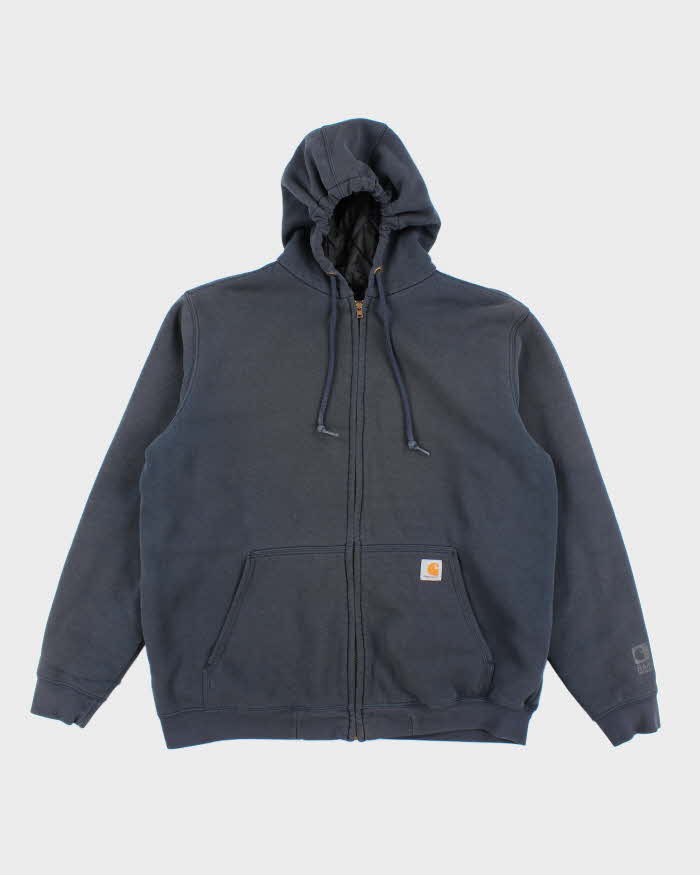Vintage 2000's Carhartt Heavyweight Navy Zip Up Hoodie - L
