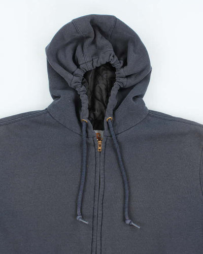 Vintage 2000's Carhartt Heavyweight Navy Zip Up Hoodie - L