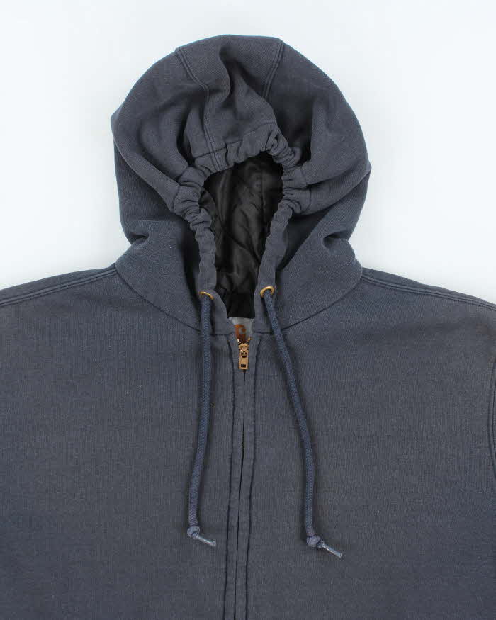Vintage 2000's Carhartt Heavyweight Navy Zip Up Hoodie - L