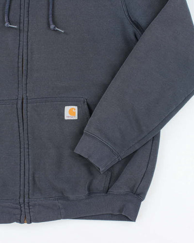 Vintage 2000's Carhartt Heavyweight Navy Zip Up Hoodie - L