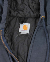 Vintage 2000's Carhartt Heavyweight Navy Zip Up Hoodie - L
