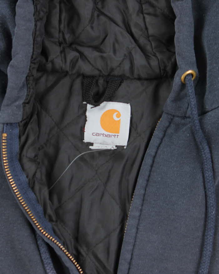 Vintage 2000's Carhartt Heavyweight Navy Zip Up Hoodie - L