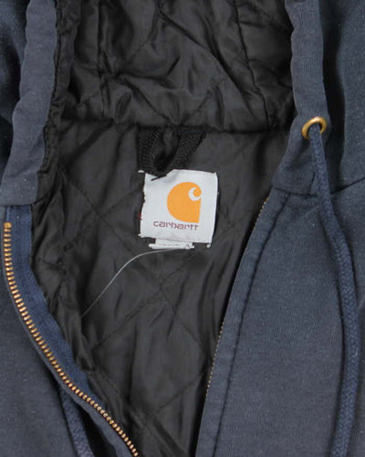 Vintage 2000's Carhartt Heavyweight Navy Zip Up Hoodie - L