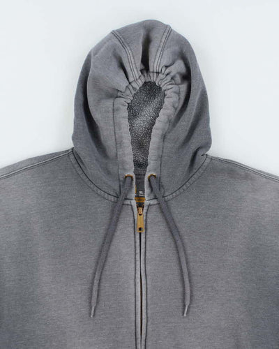 Vintage Carhartt Oversized Faded Zip Up Hoodie - XL