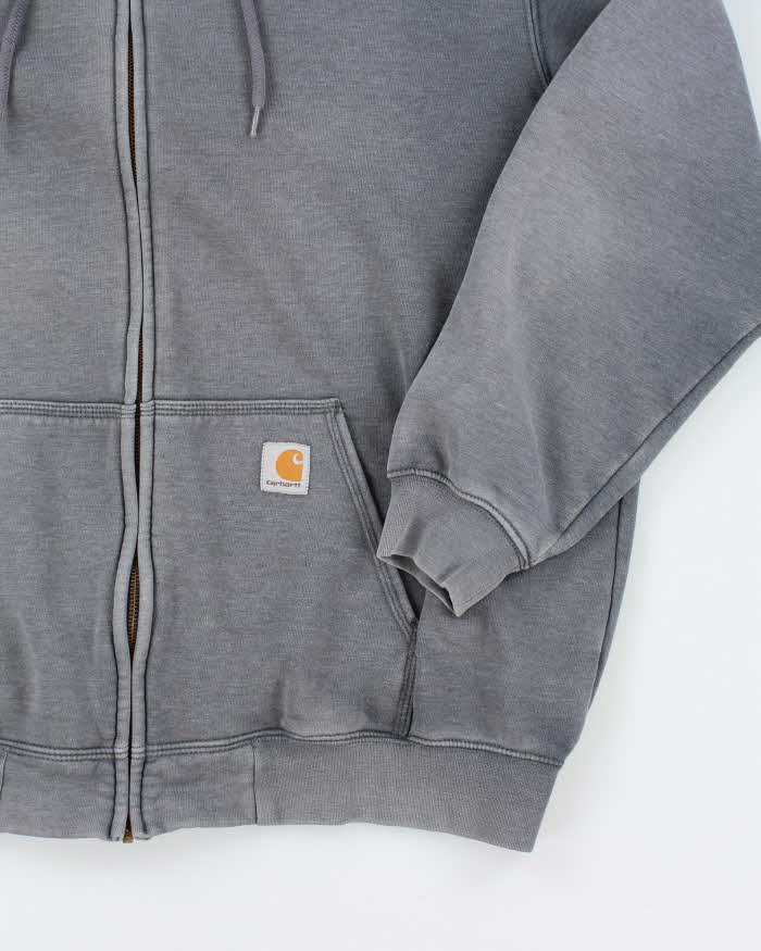 Vintage Carhartt Oversized Faded Zip Up Hoodie - XL