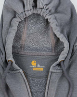 Vintage Carhartt Oversized Faded Zip Up Hoodie - XL