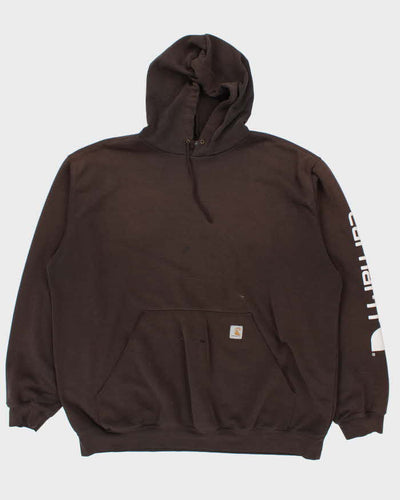 Vintage 2000's Carhartt Sleeve Print Oversized Heavyweight Hoodie - XXXL