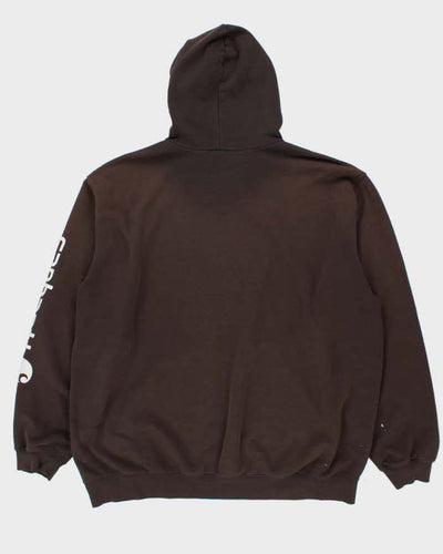 Vintage 2000's Carhartt Sleeve Print Oversized Heavyweight Hoodie - XXXL