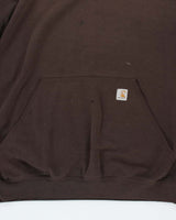 Vintage 2000's Carhartt Sleeve Print Oversized Heavyweight Hoodie - XXXL