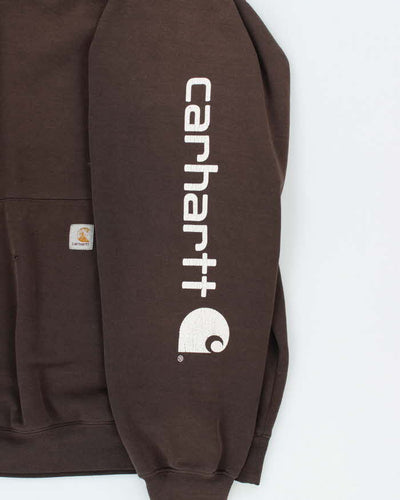 Vintage 2000's Carhartt Sleeve Print Oversized Heavyweight Hoodie - XXXL