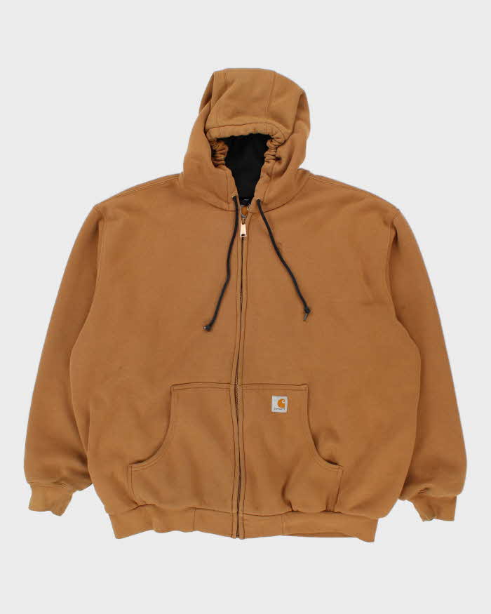 Vintage 90's Carhartt Heavyweight Lined Zip Up Hoodie - XXL