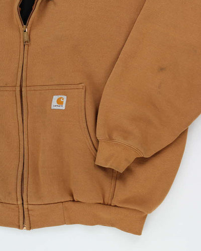 Vintage 90's Carhartt Heavyweight Lined Zip Up Hoodie - XXL