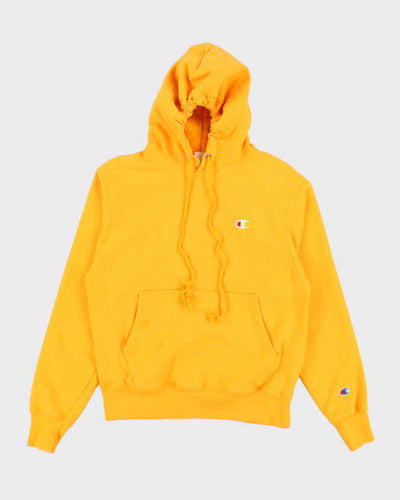 Vintage 2000's Champion Reverse Weave Yellow Hoodie - S