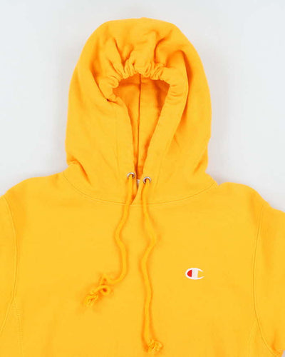 Vintage 2000's Champion Reverse Weave Yellow Hoodie - S
