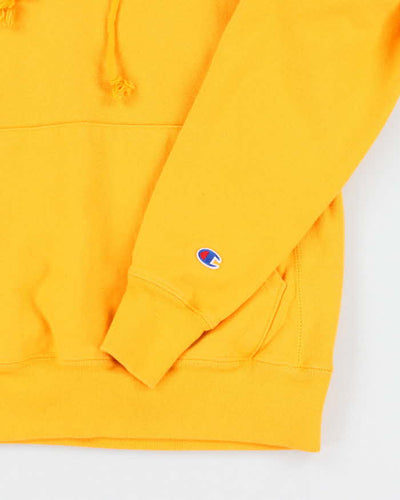 Vintage 2000's Champion Reverse Weave Yellow Hoodie - S