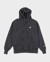 Vintage 2000's Champion Reverse Weave Black Hoodie - M