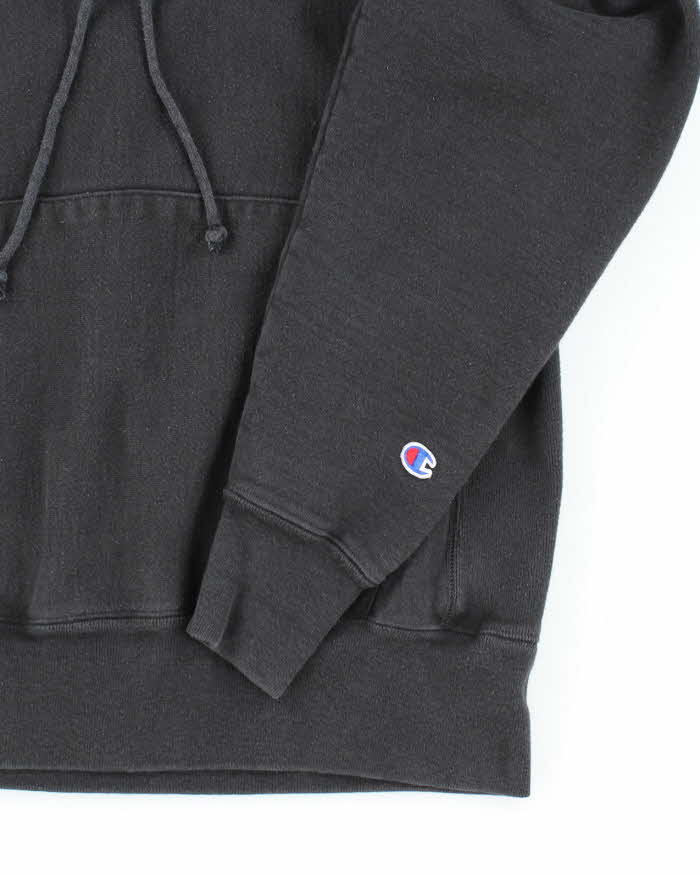 Vintage 2000's Champion Reverse Weave Black Hoodie - M