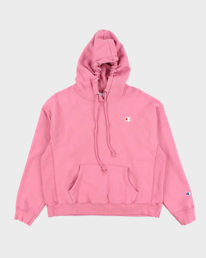 Vintage 2000's Champion Reverse Weave Pink Hoodie - XL