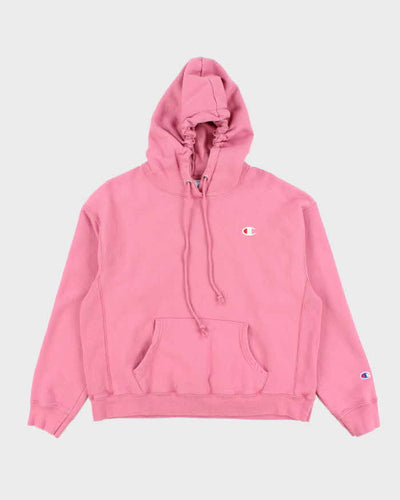 Vintage 2000's Champion Reverse Weave Pink Hoodie - XL