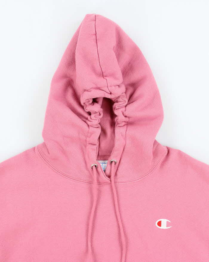 Vintage 2000's Champion Reverse Weave Pink Hoodie - XL