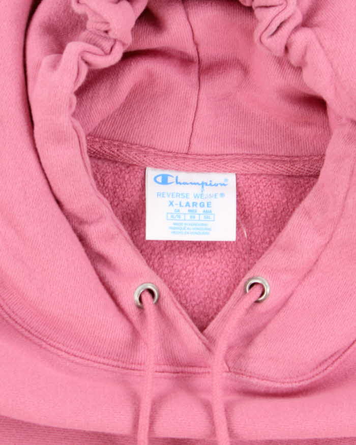 Vintage 2000's Champion Reverse Weave Pink Hoodie - XL