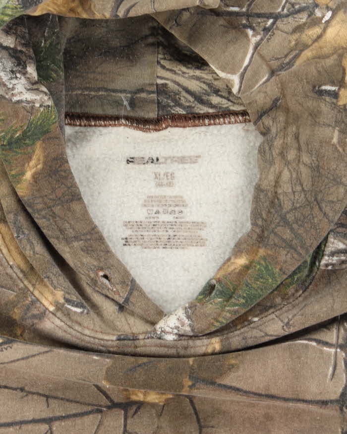 Vintage Y2K Real Tree Camouflage Oversized Hoodie - XL