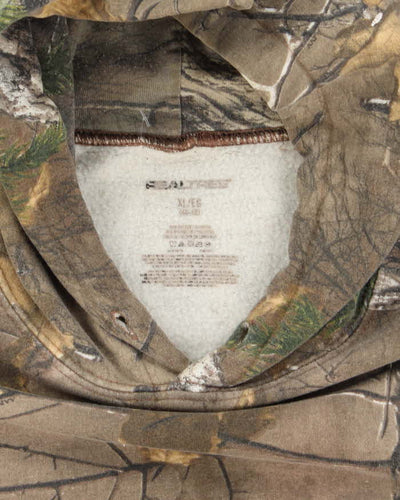 Vintage Y2K Real Tree Camouflage Oversized Hoodie - XL
