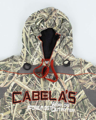 Vintage Y2K Cabela's Camouflage Embroidered Hoodie - M