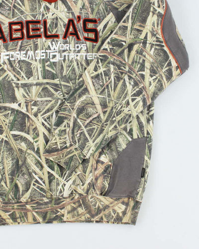 Vintage Y2K Cabela's Camouflage Embroidered Hoodie - M