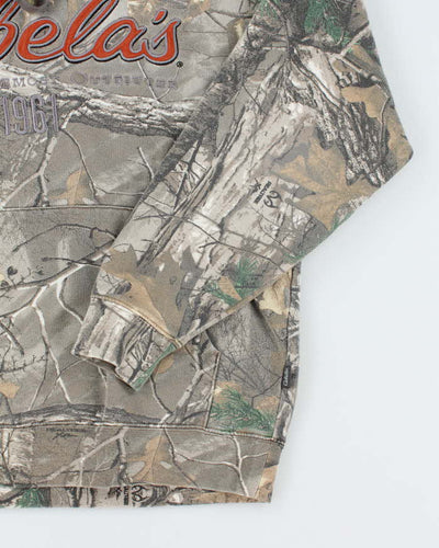 Vintage 2000's Cabela's Embroidered Camouflage Hoodie - M