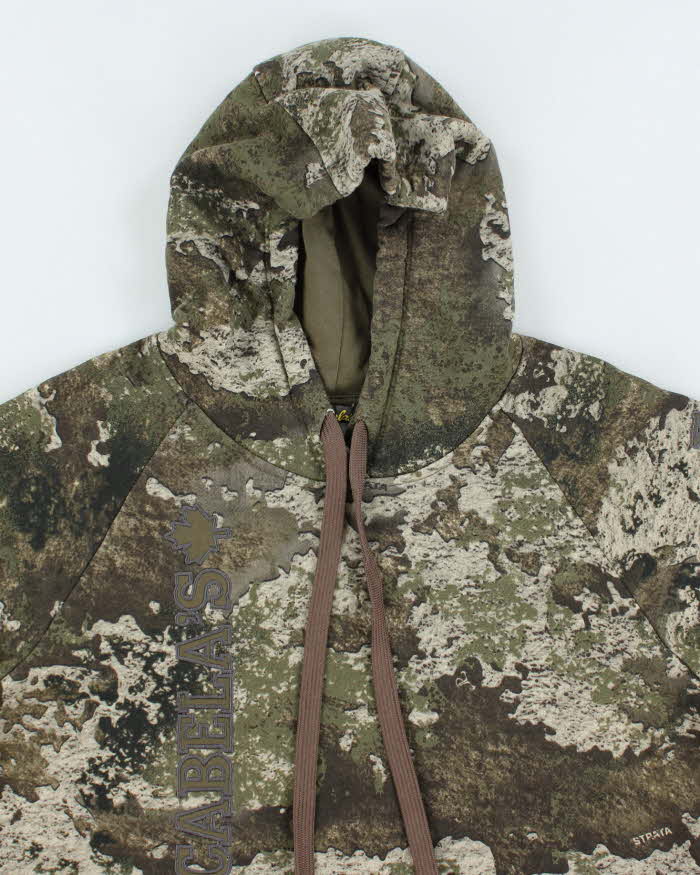 Vintage Y2K Cabela's Embroidered Digital Camo Hoodie - M