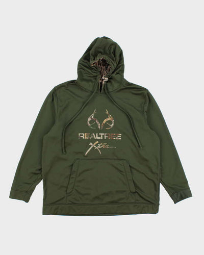 Vintage Y2K Real Tree Embroidered Camo Logo Hoodie - XL